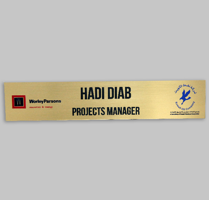Interior Signage For Metal Name Plate